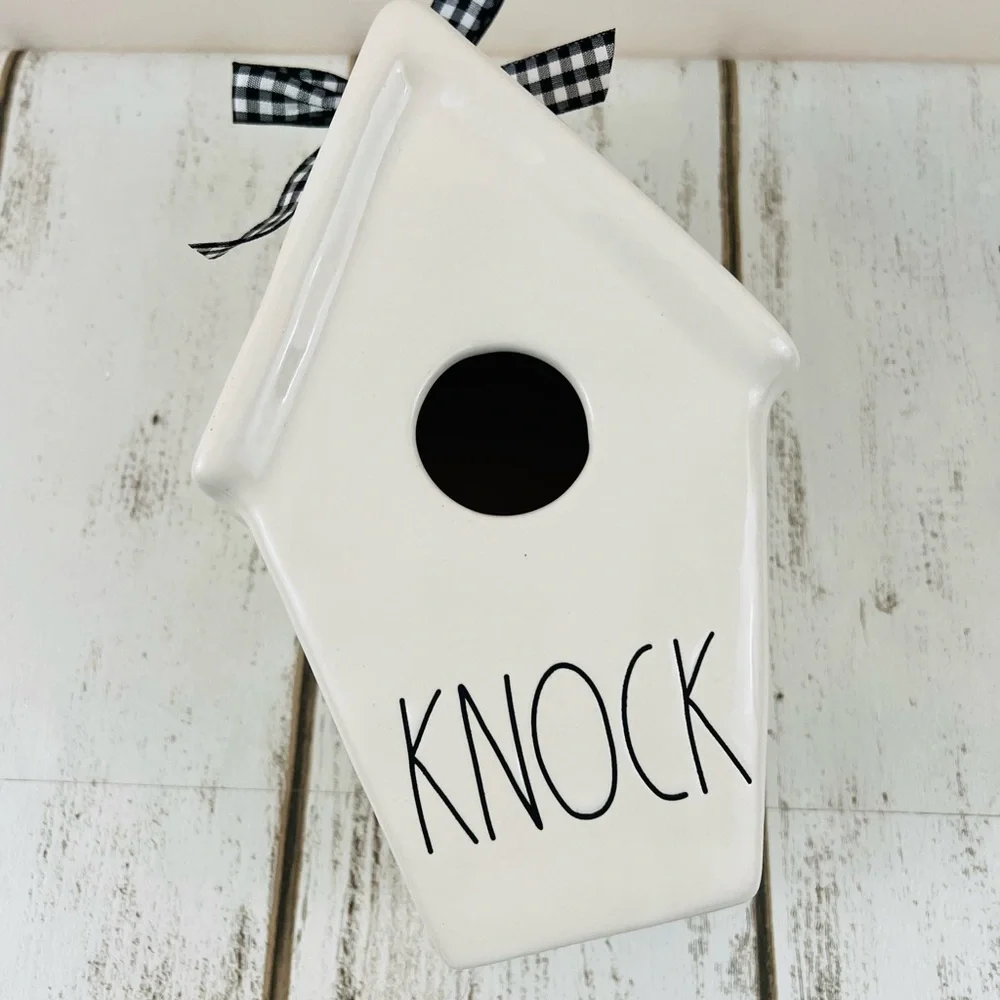 Rae Dunn Knock Birdhouse Ceramic Decoration - Picture 5 of 6
